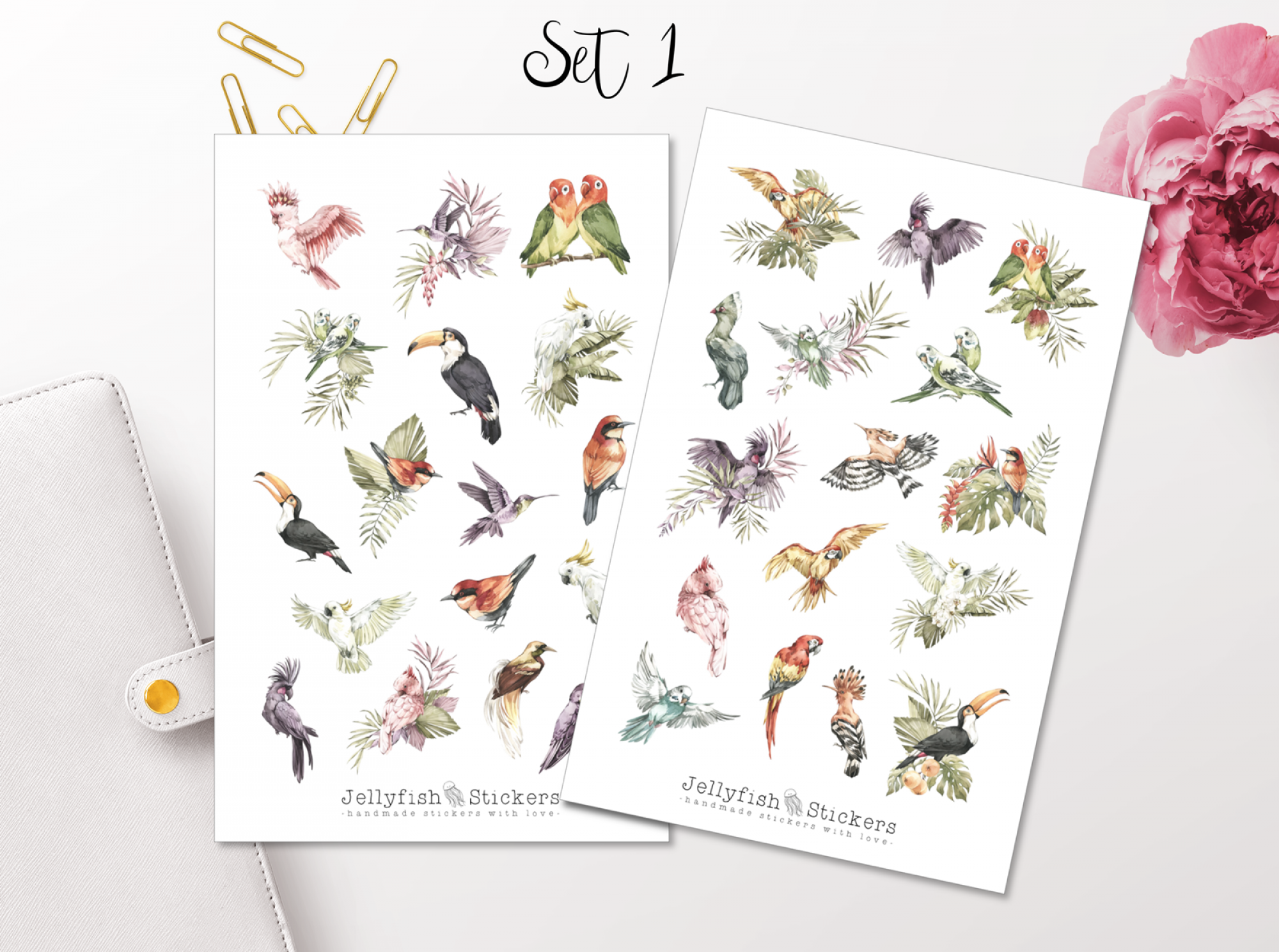 Summer Birds Sticker Set